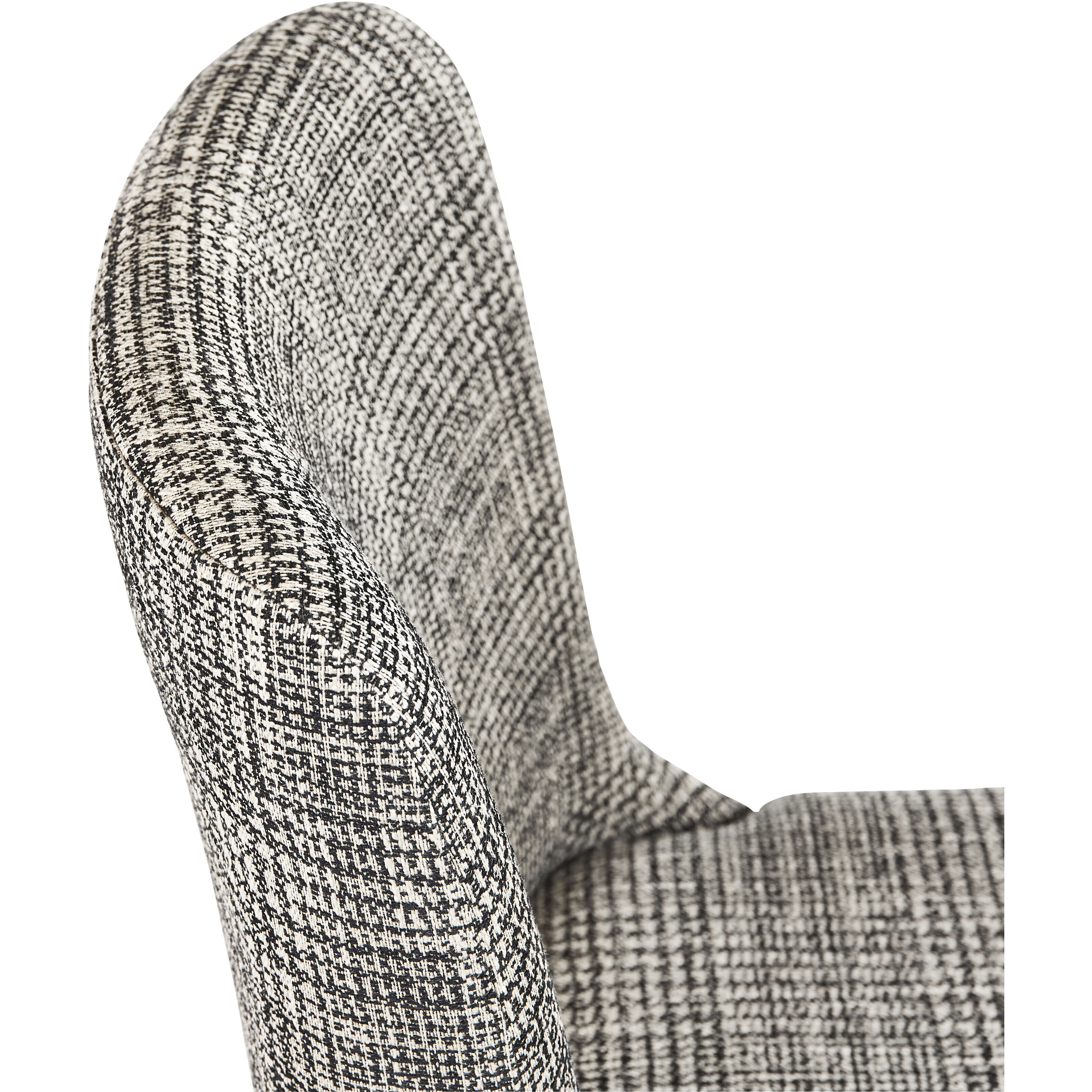 Elisa Grey Oak / Naya Check Black Dining Chair